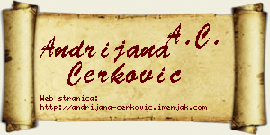 Andrijana Čerković vizit kartica